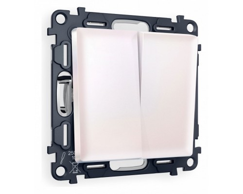 Выключатель двухклавишный без рамки Ambrella Volt Quant MA203010