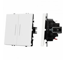 Выключатель двухклавишный без рамки Arlight SWT 054239