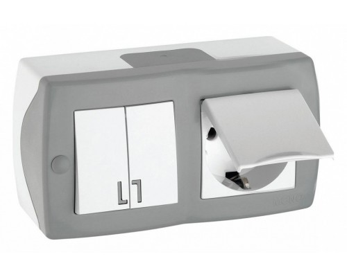 Блок с розеткой и выключателем Mono Electric Octans IP20 104-020001-187 Блок с розеткой и выключателем Mono Electric Octans IP20 104-020001-187