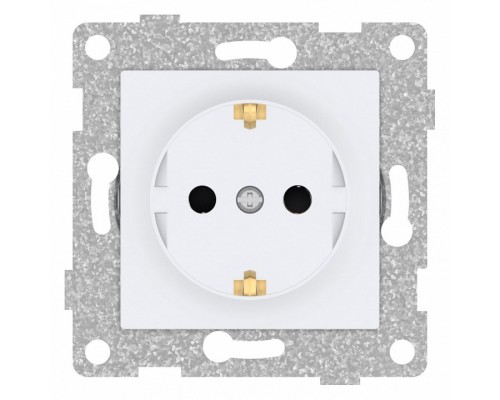 Розетка с заземлением и со шторкой, без рамки Gusi Electric UGRA С11Р4-001