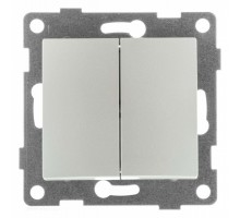 Выключатель двухклавишный без рамки Gusi Electric BRAVO С10В2-028