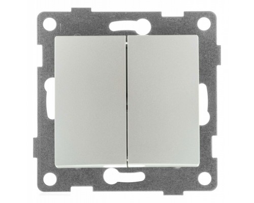 Выключатель двухклавишный без рамки Gusi Electric BRAVO С10В2-028 Выключатель двухклавишный без рамки Gusi Electric BRAVO С10В2-028