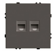 Розетка двойная Ethernet RJ-45 без рамки Stekker Эмили 49926