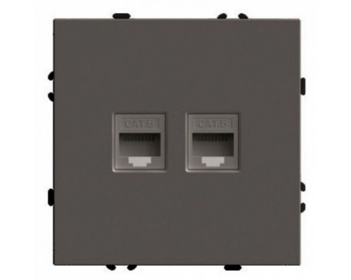 Розетка двойная Ethernet RJ-45 без рамки Stekker Эмили 49926