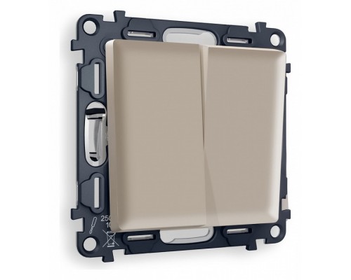 Выключатель проходной двухклавишный Ambrella Volt Quant MA363020