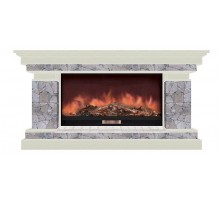 Комплект из электрокамина напольного и портала (143x45x80 см) Брайтон Марсель Premier S86 БР000009