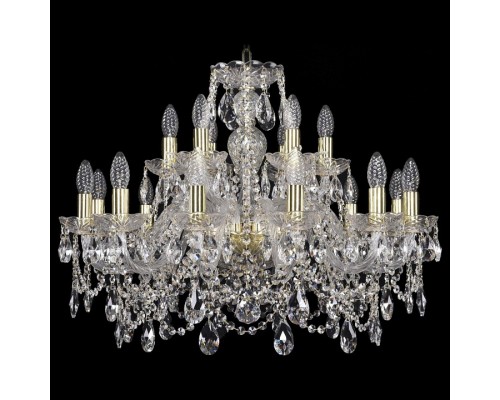 Подвесная люстра Bohemia Ivele Crystal 1411 1411/12+6/240/G Подвесная люстра Bohemia Ivele Crystal 1411 1411/12+6/240/G
