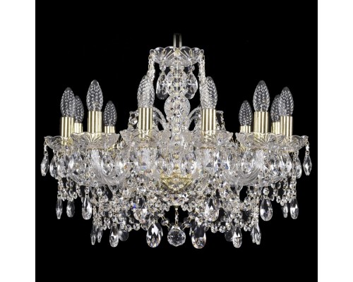 Подвесная люстра Bohemia Ivele Crystal 1411 1411/12/195/G Подвесная люстра Bohemia Ivele Crystal 1411 1411/12/195/G
