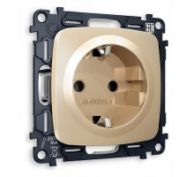 Розетка с заземлением, без рамки Ambrella Volt Quant MO606010