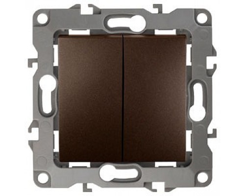 Выключатель двухклавишный без рамки Эра Эра 12 12-1004-13