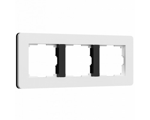Рамка на 3 поста Werkel Split (белый/черный, soft-touch) W0033068