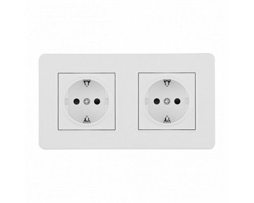 Розетка с заземлением и со шторкой Arte Milano SET16-2 SET16-2-40-1x2 white