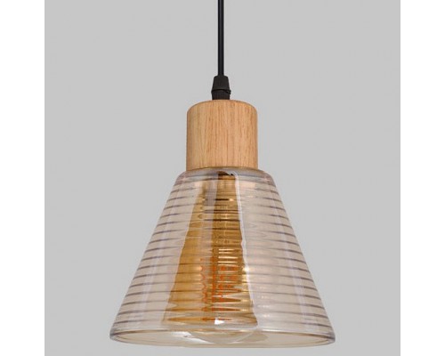 Подвесной светильник Imex MD.5870 MD.5870-1-P-WOOD+BK Подвесной светильник Imex MD.5870 MD.5870-1-P-WOOD+BK