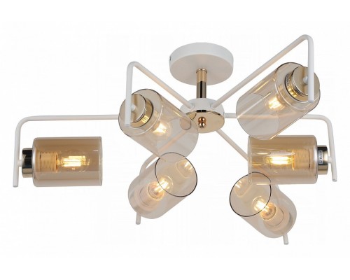 Люстра на штанге ILLUMICO IL8248-6COU-79 WH GD Люстра на штанге ILLUMICO IL8248-6COU-79 WH GD