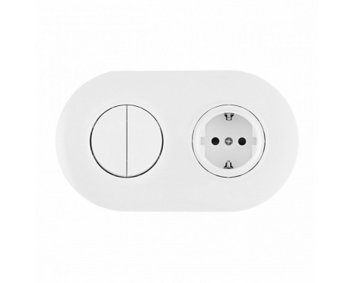 Блок с розеткой и выключателем Arte Milano SET08-2 SET08-2-40-1-30-2 white