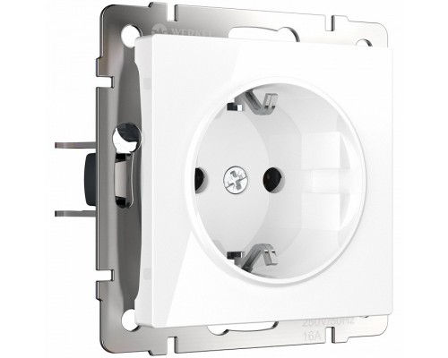 Розетка с заземлением без рамки Werkel W117 1 W1171001 Розетка с заземлением без рамки Werkel W117 1 W1171001