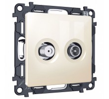 ТВ-розетка и SAT-розетка оконечная без рамки Ambrella Volt MA MA313310