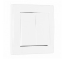 Выключатель двухклавишный Arte Milano SET06-1 SET06-1-30-2 white