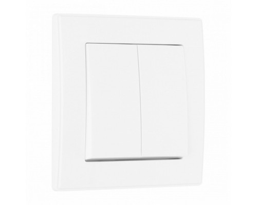 Выключатель двухклавишный Arte Milano SET06-1 SET06-1-30-2 white