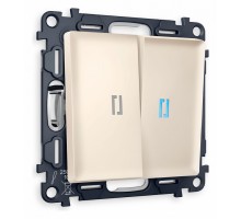 Выключатель двухклавишный с подсветкой без рамки Ambrella Volt Quant MA324020