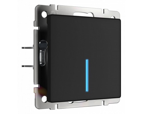 Выключатель сенсорый одноклавишный с подсветкой и функцией Wi-Fi, без рамки Werkel черный W4510608 Выключатель сенсорый одноклавишный с подсветкой и функцией Wi-Fi, без рамки Werkel черный W4510608