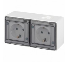 Розетка с заземлением и со шторкой, с крышкой Эра Эра Эксперт 11-2504-01