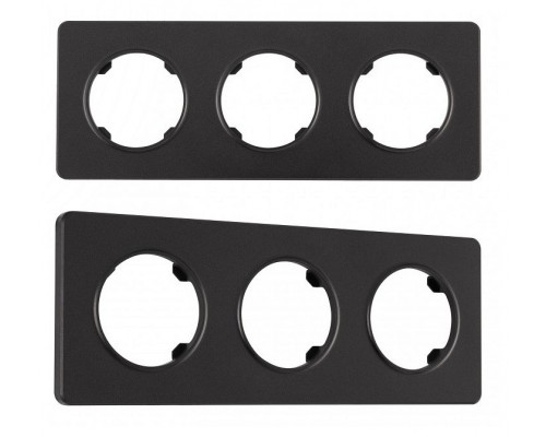 Рамка на 3 поста Arte Milano am-502.15 502.15-3.black Рамка на 3 поста Arte Milano am-502.15 502.15-3.black