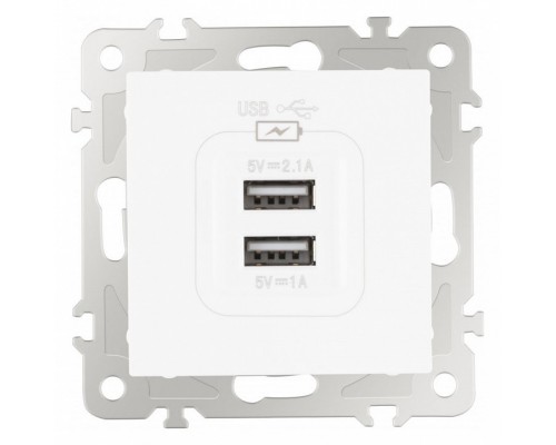 Розетка USB, без рамки Arte Milano am-206 206.46-1.white Розетка USB, без рамки Arte Milano am-206 206.46-1.white