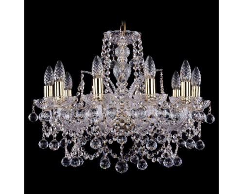 Подвесная люстра Bohemia Ivele Crystal 1411 1411/10/195/G/Balls Подвесная люстра Bohemia Ivele Crystal 1411 1411/10/195/G/Balls