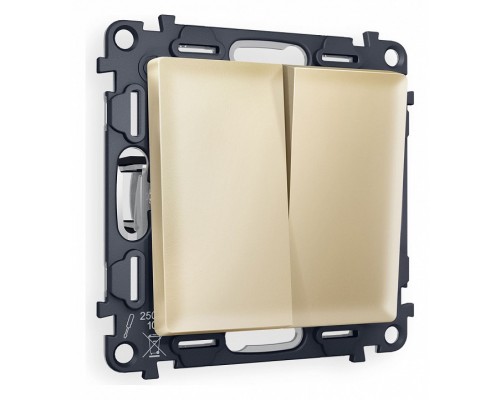 Выключатель проходной двухклавишный Ambrella Volt Quant MA603020