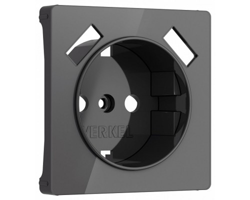 Накладка для розетки с заземлением и 2хUSB Werkel графит акрил W1179544 Накладка для розетки с заземлением и 2хUSB Werkel графит акрил W1179544