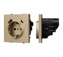 Розетка с заземлением и 2хUSB type A, без рамки Arlight SCT 054286