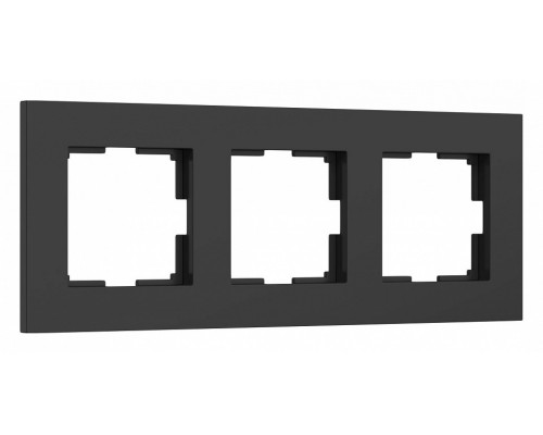 Рамка на 3 поста Werkel Slab (черный софт) W0032908 Рамка на 3 поста Werkel Slab (черный софт) W0032908