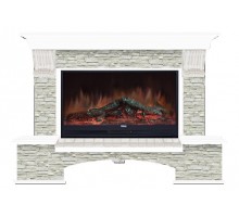Комплект из электрокамина напольного и портала (149x42x108.5 см) Бостон К ГО Premier S86 БК860015