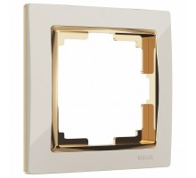 Рамка на 1 пост Werkel Snabb (слоновая кость/золото) W0011932