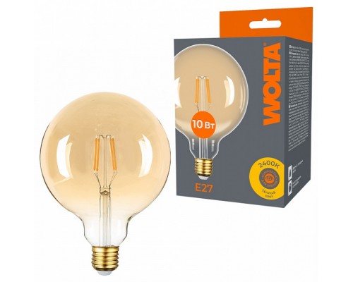 Лампа светодиодная Wolta  E27 10Вт 2400K WF-G125-10W2.4KE27