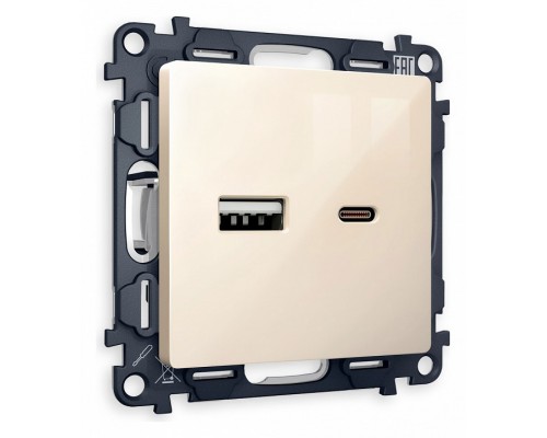 Розетка 2хUSB type A и C без рамки Ambrella Volt Quant MA311010 Розетка 2хUSB type A и C без рамки Ambrella Volt Quant MA311010
