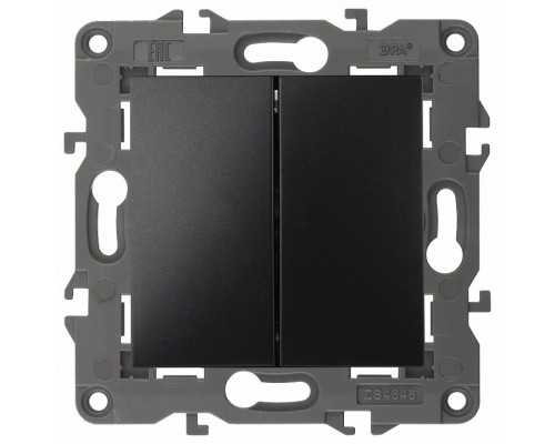 Выключатель двухклавишный без рамки Эра Эра Elegance 14-1104-05