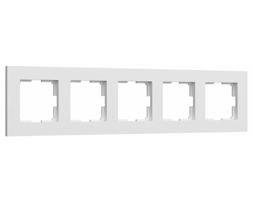 Рамка на 5 постов Werkel Slab белый софт W0052961