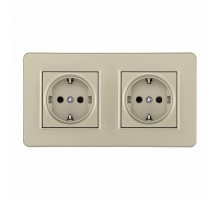 Розетка с заземлением и со шторкой Arte Milano SET16-2 SET16-2-40-1x2 shampan