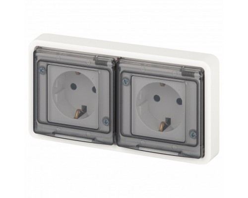 Розетка с заземлением с крышкой Эра Эра Эксперт 11-2523-01