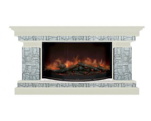 Комплект из электрокамина напольного и портала (143x45x80 см) Брайтон Старый Город Rondo 86 БР000029 Комплект из электрокамина напольного и портала (143x45x80 см) Брайтон Старый Город Rondo 86 БР000029