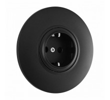 Розетка с заземлением и со шторкой Arte Milano SET08-1 SET08-1-40-1 black