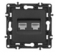 Розетка Ethernet RJ-45 без рамки Arte Milano am-217 217.45-2.black