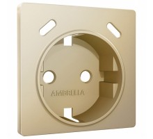 Накладка для розетки с заземлением и со шторками и 2хUSB type С Ambrella Volt ALFA AP6105