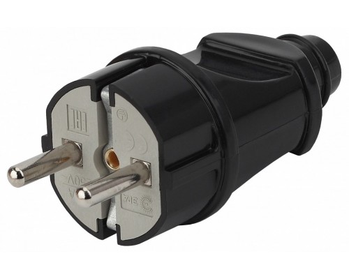 Вилка прямая с заземлением Эра  Vx2-B