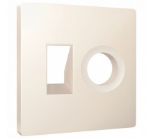 Накладка для ТВ-розетки и RJ-11 или RJ-45 Ambrella Volt ALFA AP3325