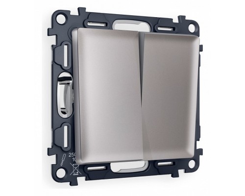 Выключатель проходной двухклавишный Ambrella Volt Quant MA503020