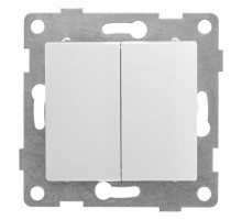 Выключатель двухклавишный без рамки Gusi Electric BRAVO С10В2-001