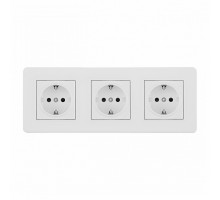 Розетка с заземлением и со шторкой Arte Milano SET16-3 SET16-3-40-1x3 white